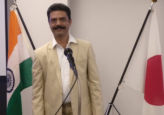 DHAVAL RAVAL社長(アビューデイ)はインド国防代表として日本の訪問 (2017年9月)